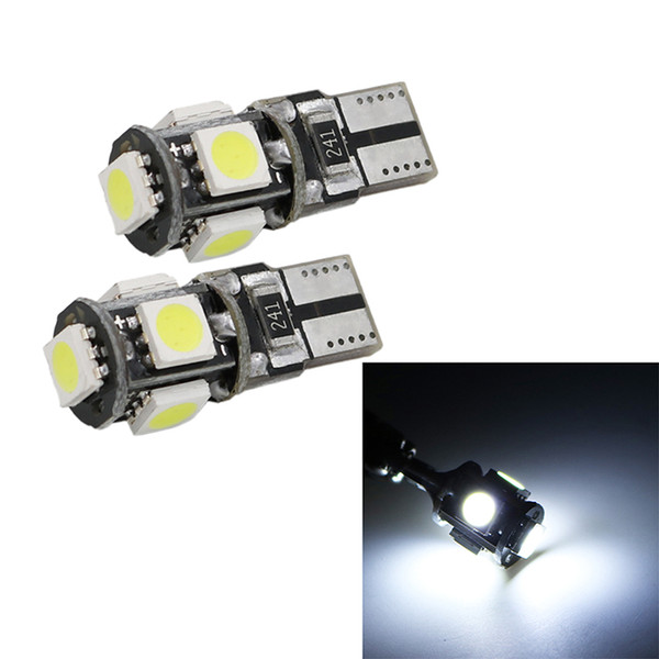 T10 5SMD LED CANBUS 5050 SMD W5W 194 Error Free Car Light Auto Bulb White Red Blue Yellow Color CAN BUS Automotive Lamp