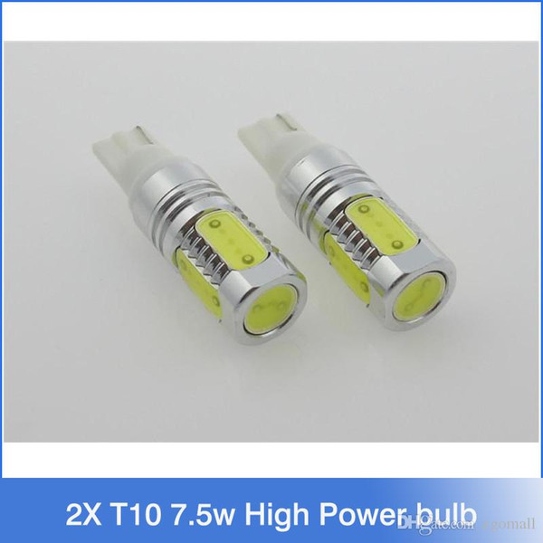 New Arrival 2X T10 7.5w High Power bulb led wedge bulb 194 168 192 W5W lamp for car reverse light