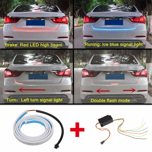 Car Styling 120cm 47inch Floating Led Dynamic Streamer Turn Signal Tail LED Warning Lights Luggage Compartment Light