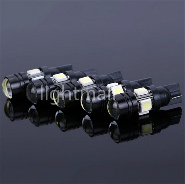 T10 LED W5W Car LED Auto Lamp 12V Light bulbs with Projector Lens Interior Clearance Lights Packing Car Styling