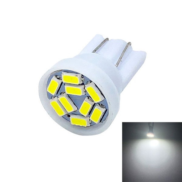 T10 9 SMD 3014 Led W5W 194 168 Car Parking Light Reading Bulbs Auto License Plate Indicator Lamps DC 12V White