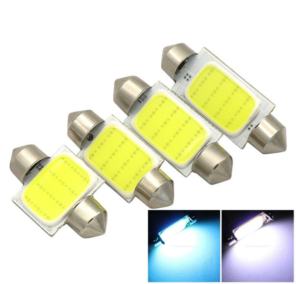 LED COB Bulbs 31mm 36mm 39mm 41mm Interior Light 12 SMD Reading Dome Festoon License Plate Trunk Lamp White/Ice Blue 12V