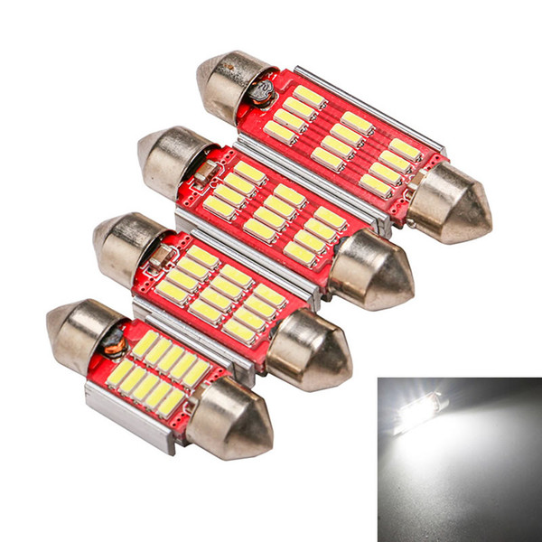 Festoon 31mm 36mm 39mm 41mm LED Bulb 12 SMD 4014 Interior Dome Lights Map Reading Lamp White DC 12V