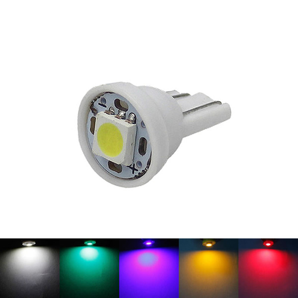 T10 W5W 5050 1 SMD LED Lamp 194 168 Auto Car Side Wedge Side Marker Reading Lights Indicate Bulbs 12V 5-Colors