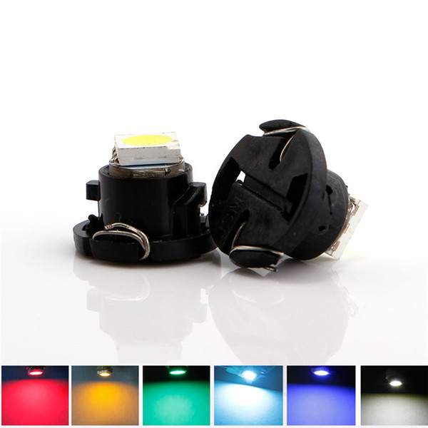 T4.7 Led Lamp 1 SMD 5050 Auto Car Wedge Interior Bulbs Dashboard Instrument Lights Replacement DC 12V 6-Colors