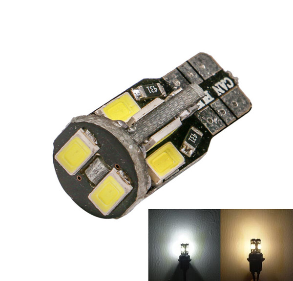 T10 Wedge W5W 194 5730 10 SMD LED Car Replacement Interior Lights for Dome Door Lamp License Plate Bulbs White Warm White 12V