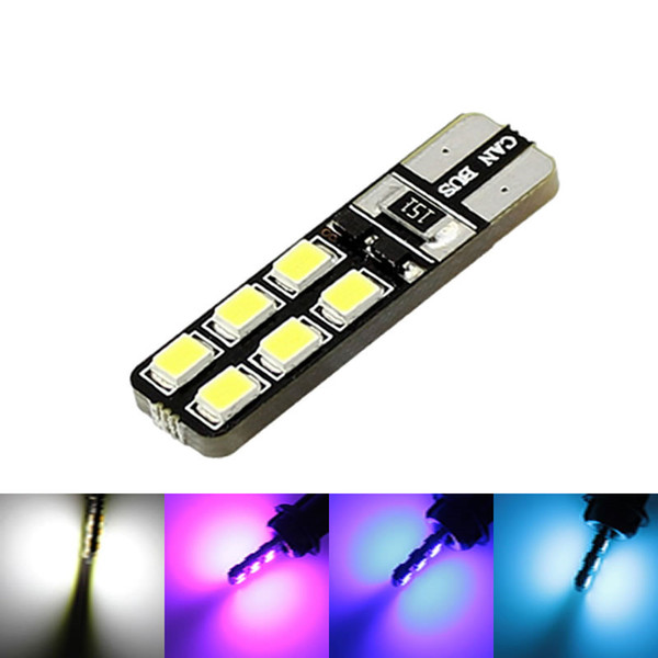 T10 Car LED 12 2835 194 168 W5W SMD CANBUS Error FREE Dome Door Bulb Clearance Lights Reading Lamp 4-Colors