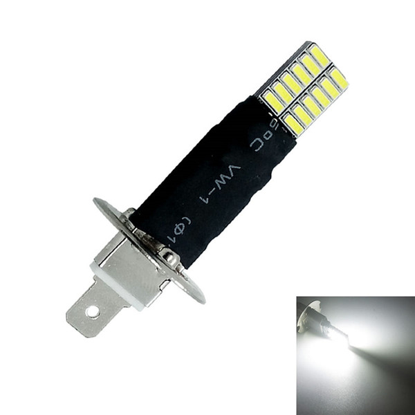 H1 P14.5S Car LED Bulbs 24 SMD 4014 Daytime Running Lights Driving Fog Replacement Lamp White DC 12V