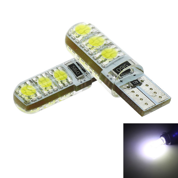 T10 W5W 6 SMD 5050 LED Car Interior Lights Wedge License Plate Turn Signal Bulbs DC 12V Waterproof Lamps White