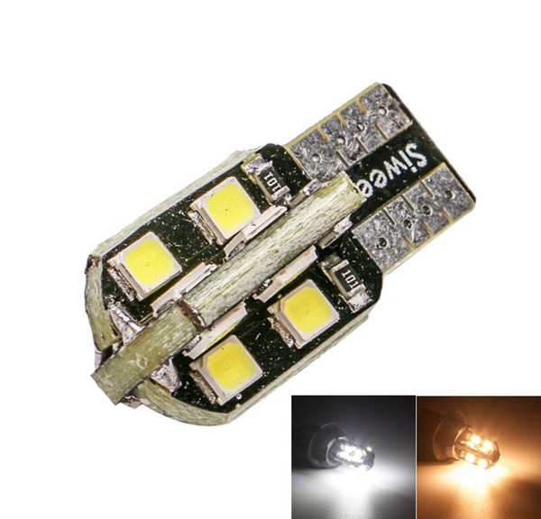 T10 W5W 16 SMD 2835 194 Car LED Wedge Bulbs Replacement Interior Lights License Plate Side Marker Lamp White Warm White 12V