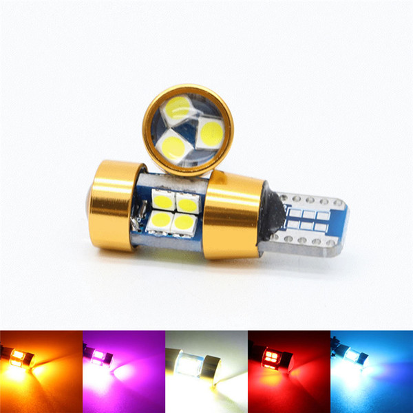 T10 19 SMD 3030 Car LED W5W 192 168 501 Auto Wedge Lamp License Plate Light Dome Reading Bulbs 5-Colors 12V