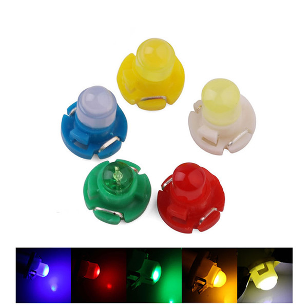 T4.2 COB 1 Auto Car Led Lights Panel Wedge Warning Indicator Bulbs Dashboard Instrument Lamp DC 12V 5-Colors