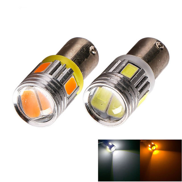 BA9S T4W Car LED Bulbs 6 SMD 5730 Dome Festoon Reading Lights DC 12V Turn Signal Lamp White Yellow