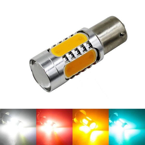 BA15S 7.5W High Power S25 P21W 1156 COB Car LED Light Tail Brake Lamp Turn Signal Bulbs 12V White Yellow Red Iceblue