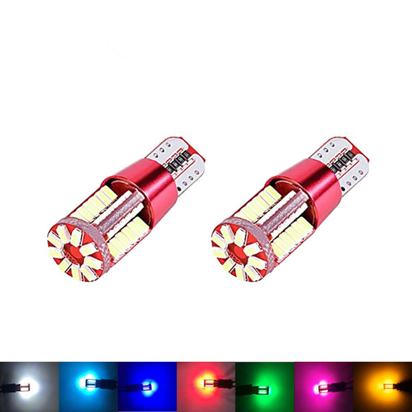 T10 LED Bulb W5W 57 SMD 3014 LED 57 SMD CANBUS NO Error Auto Wedge marker Light Car Clearance lamp 12V 7 Colors