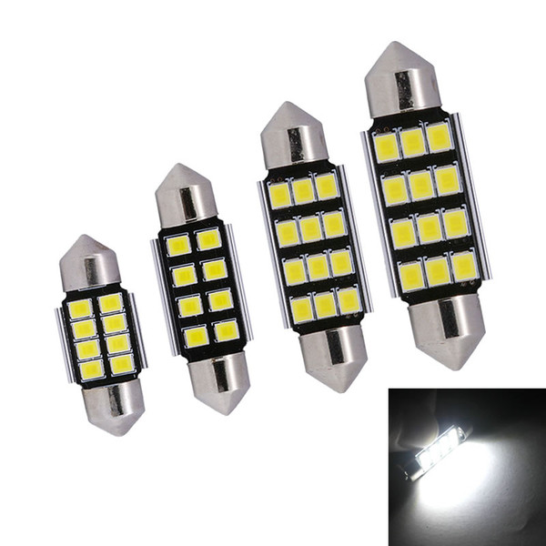 C5W 31mm 36mm 39mm 41mm Interior Bulbs 2835 12 SMD Led Festoon Bulbs Reading Lamp License Plate Lights Canbus Error Free White