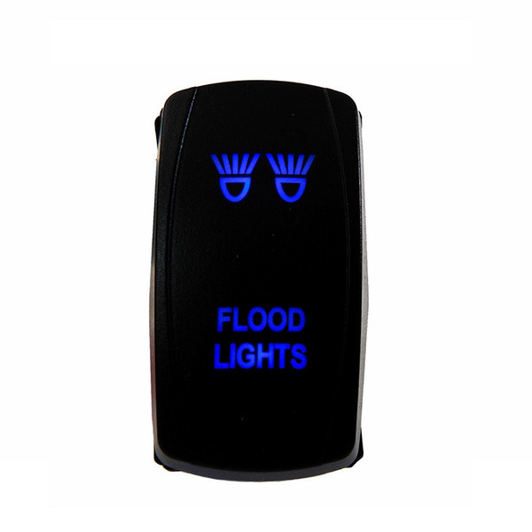 Car Toggle Switch Laser Flood Lights Rocker Switch 5 PINS 20 Amp 12 Volt Rocker Switch Blue LED for Car Motor Boat