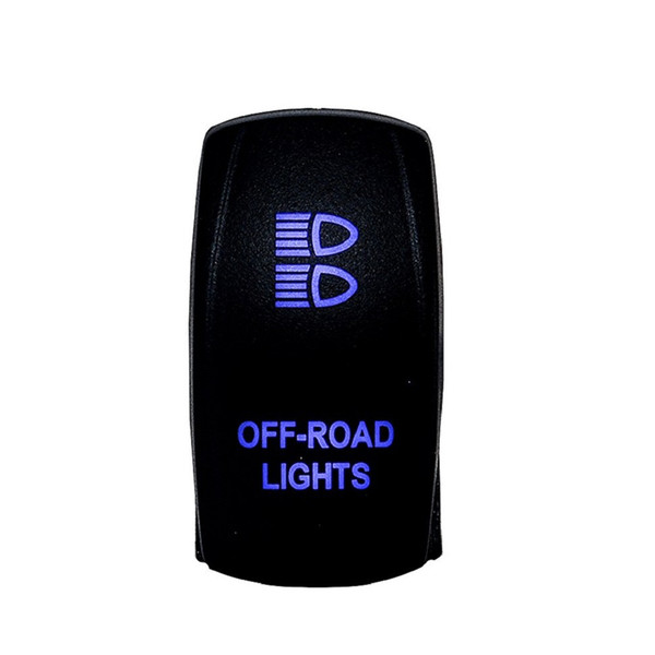 OFF-ROAD LIGHTS 5 PINS Car Toggle Switch Laser Rocker Switch 20 Amp 12 Volt Rocker Switch Blue LED for Car Motor Boat