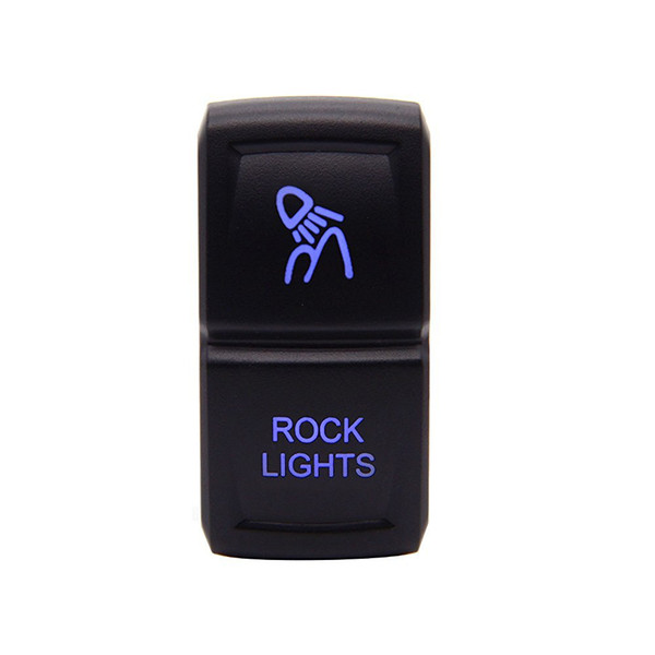 Car Motor Boat Toggle Switch Laser Blue LED Rocker Switch 5 PINS 20 Amp 12 Volt ON-OFF Switch - Rock Lights