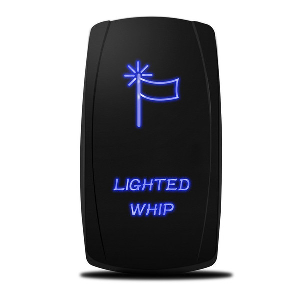 Car Toggle Switch Laser Lighted whip Rocker Switch 5 PINS 20 Amp 12 Volt Rocker Switch Blue LED for Car Motor Boat