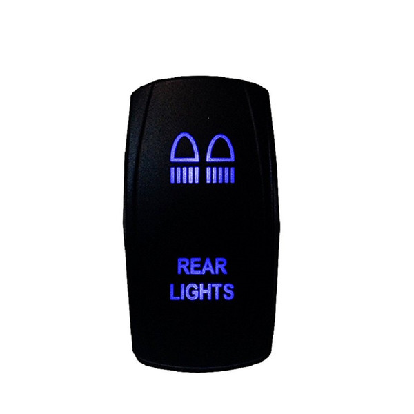 Car Toggle Switch Laser Rear LIGHTS Rocker Switch 5 PINS 20 Amp 12 Volt Rocker Switch Blue LED for Car Motor Boat