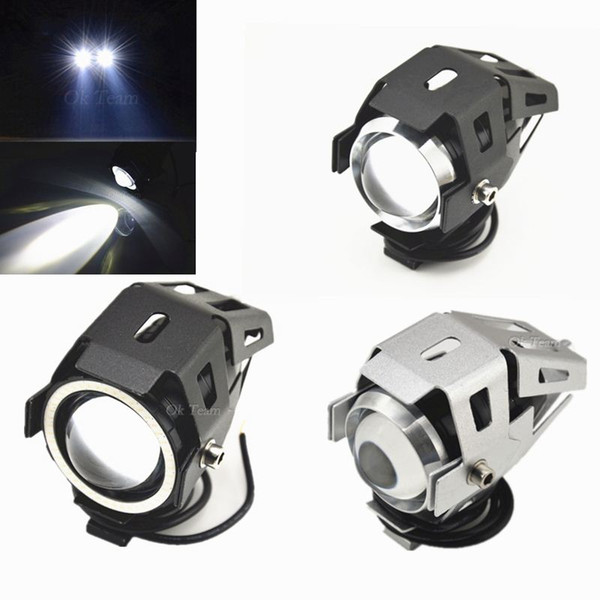 2pcs Universal 125W U5 U7 LED Motorcycle Driving Fog Head Spot Light Lamp Headlight Lamp Motorbike 3000LMW LED Light