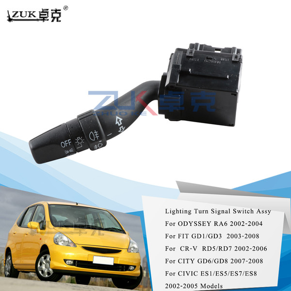 ZUK Lighting & Turn Signal Switch Assy For HONDA CRV 2002-2006 CIVIC 2002-2005 FIT JAZZ 2003-2008 CITY STREAM OEM:35255-S5A-A22