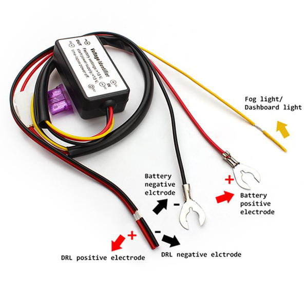 Universal Car DRL Controller Daytime Running Light Auto LED Relay Harness Dimmer On/Off Switch Parking Fog Light Controller