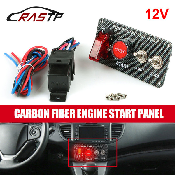 Ignition Switch 12V Panel Engine Start Push Button Toggle Racing Car DIY Car Modification Parts For Racing Style Cars RS-BOV005