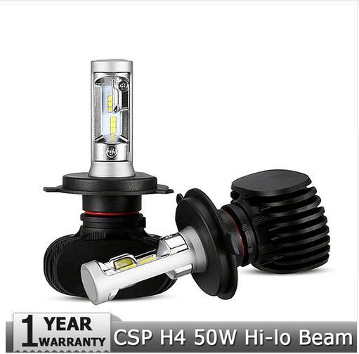 H4 Hi-Lo Beam LED Car Headlight Bulbs 50W 6500K 8000lm Auto Led Headlamp CREE CSP Chips Headlights for Toyota/Hyundai/Kia