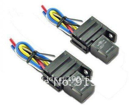 2PCS Car 30A AMP 12V Relay Kit For Electric Fan Fuel Pump Light Horn 5Pin Wire