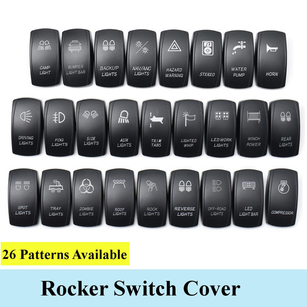 Boat Car Truck Carling Rocker Switches Cover Cap Laser Etched Labeled Led Arb Rocker Switch Cover Cap