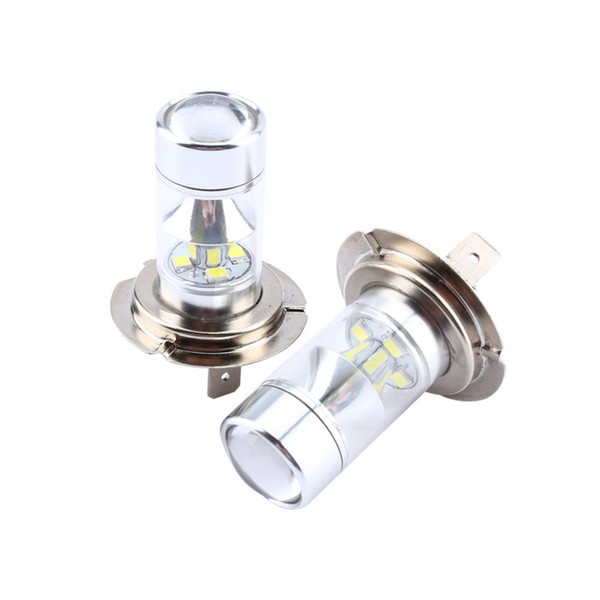 1 Pair 60w 2323 6000k 12SMD White H7 High Power Led Car Fog Running Light Bulbs Car Styling Lights Automobiles Bulb