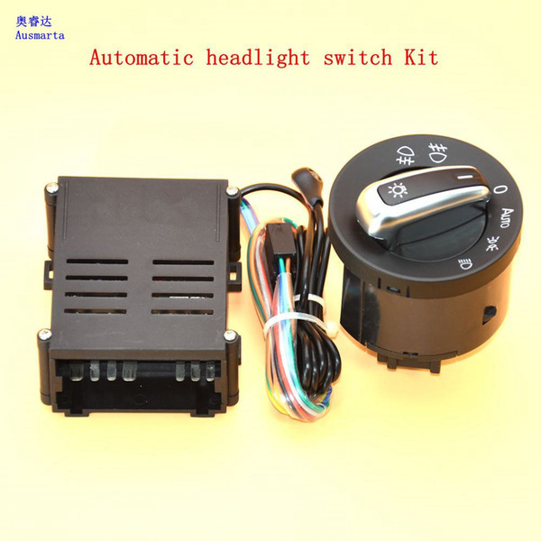 2 Pcs Car lights switch + chrome auto sensor light for VW Passat B5 Lavida Bora Polo Golf 4 new Jetta Santana Beetle 5ND941431B