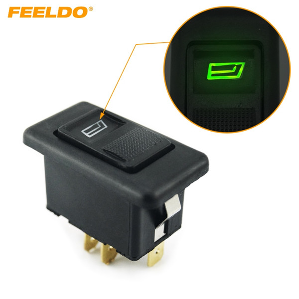 FEELDO Universal 5pins Electromobile Power Window Switch 12V/24V 20A with illumination indicator #1449