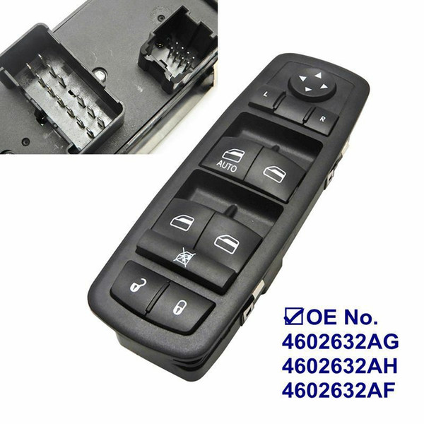 Master Window Switch Left Hand Driver Side for Jeep Liberty for Dodge Nitro Journey 4602632AH, 4602632AF, 4602632AG,4602632AD