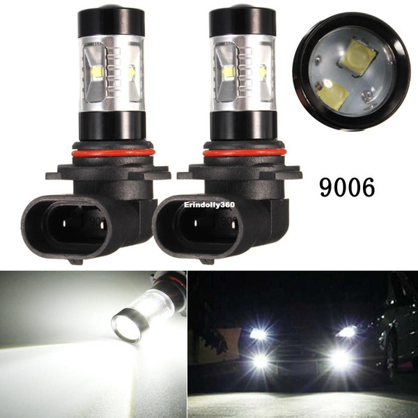 2Pcs 60W 9005/HB3 9006/HB4 5202 H4 H7 H10 H11 White LED Daytime Headlight Fog Light Bulb 6000K