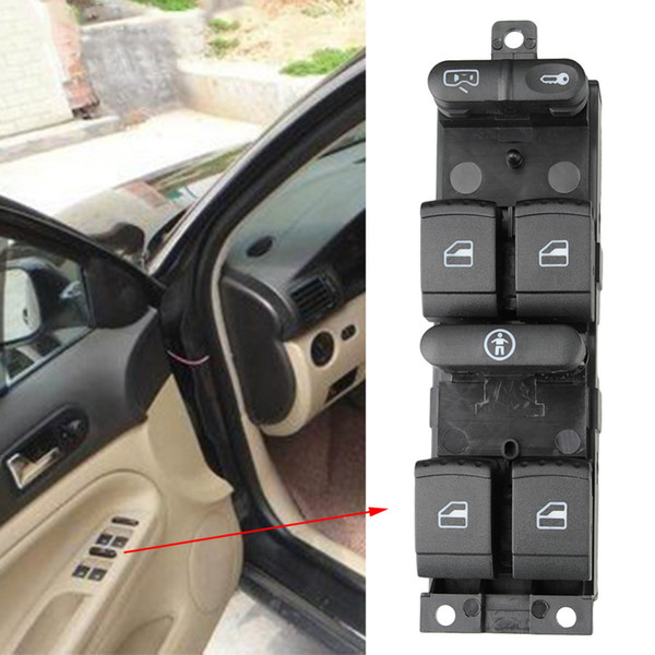 10PCS Window Switch For VW 99-04 GTI Golf 4 Jetta MK4 BORA BEETLE Passat B5 B5.5 Master Power Window Control Switch Button