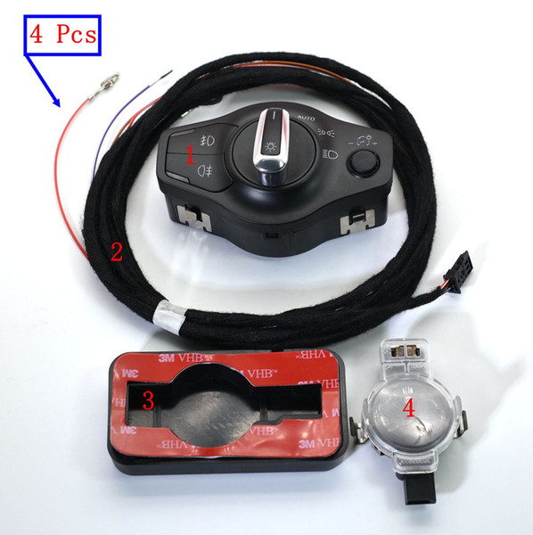 New Chrome Headlight Fog Lamp Multi Switch AUTO+ Rain sensor For Audi A4 B8 S4 A5 S5 Q5 8K0941531AS