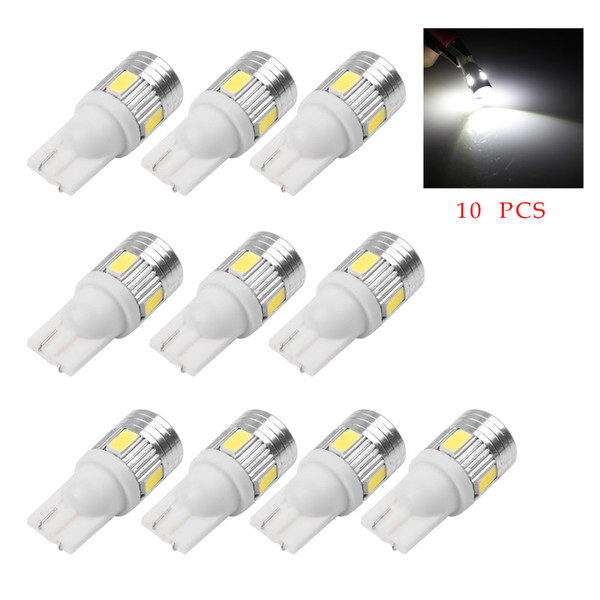 10 Pcs T10 W5W 168 194 SMD Error Free T10 LED Wedge Light Side Bulbs For Car Tail light Side Parking Dome Door Map light