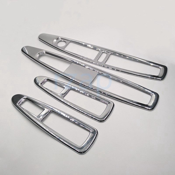 4pcs set ABS Chrome electric window lifter switch panel Cover Trims sticker For Citroen C4 MK1 2005-2011