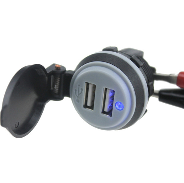 car charger dual USB24V truck truck 4.2A car charger USB with indicator light with dust cover