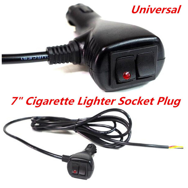 12V 10 ft 3 Wires Cigarette Cigar Lighter Socket Plug Connector & Extension Wire With On Off Toggle Switch & Changing Pattern Switch