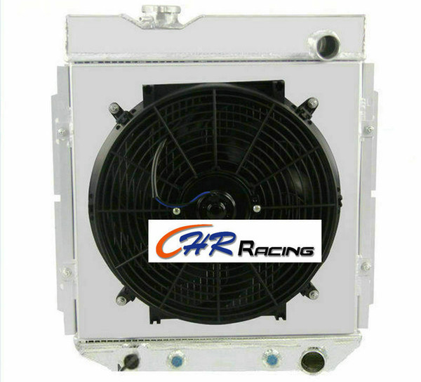 FOR 3ROW Aluminum Radiator&Shroud&FAN Ford MUSTANG V8 289 302 WINDSOR 1964 65 66