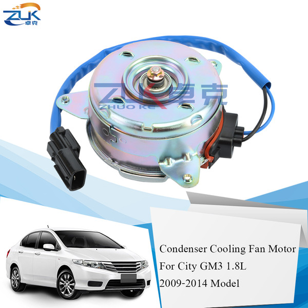 ZUK Aircon Condenser Cooling Fan Motor For HONDA CITY GM3 2009 2010 2011 2012 2013 2014 1.8L OEM:38616-RR2-A01