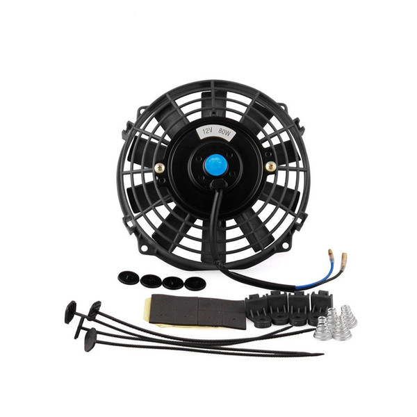 7 inch 12V 80W Car Slim Radiator Cooling Thermo Electric Fan & Mounting kit