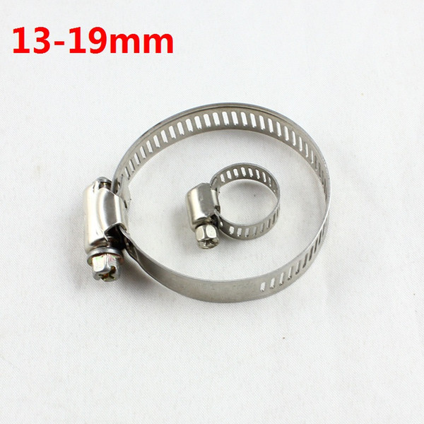 Repairs Water, oil, gas, hydraulic hose clamps American Style Diameter 13mm to 19mm Stainless Steel Hose Clips Fastener