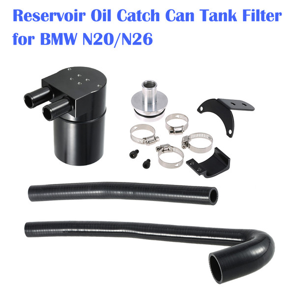 Freeshipping Aluminum Reservoir Oil Catch Can Tank Built-in Filter for BMW N20/N26