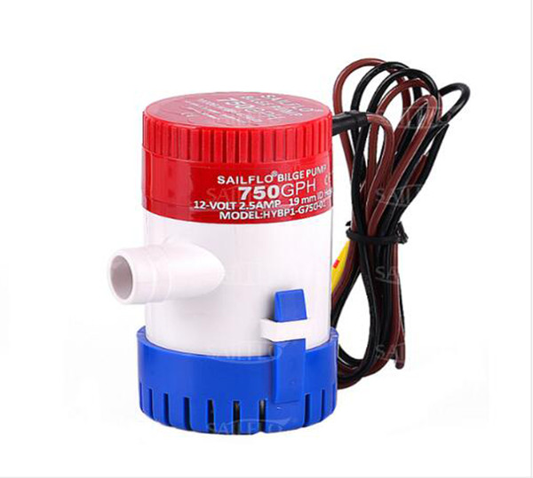 750GPH Bilge Pump 750 GPH 12V Boat Marine Plumbing DC Bilge Water Pump Submersible for Yacht RV SPA Pool