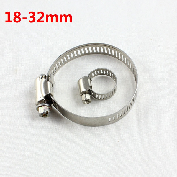 American Style Stainless Steel Hose Clamps Diameter 18mm to 32mm Adjustable Drive Connection fasteners retainer clips